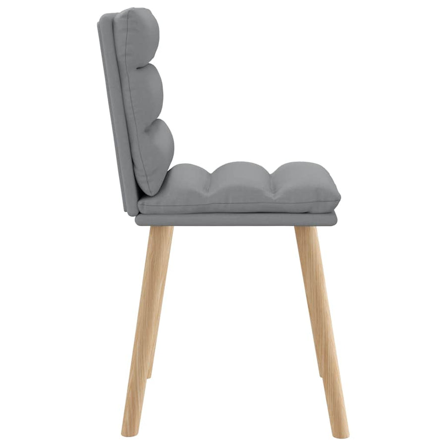 Eetkamerstoelen 2 st stof lichtgrijs