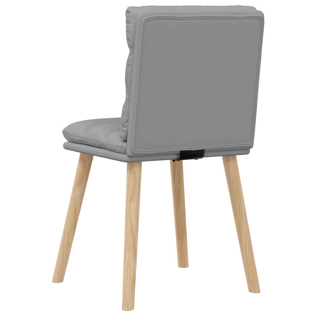 Eetkamerstoelen 2 st stof lichtgrijs
