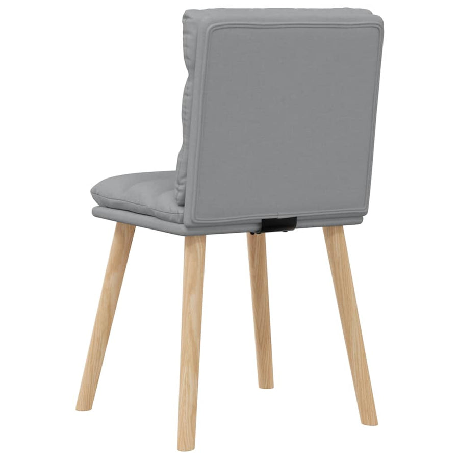 Eetkamerstoelen 2 st stof lichtgrijs