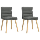 Dining chairs, 2 pcs, fabric, dark grey