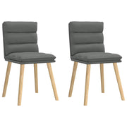 Eetkamerstoelen 2 st donkergrijs massief rubberhout