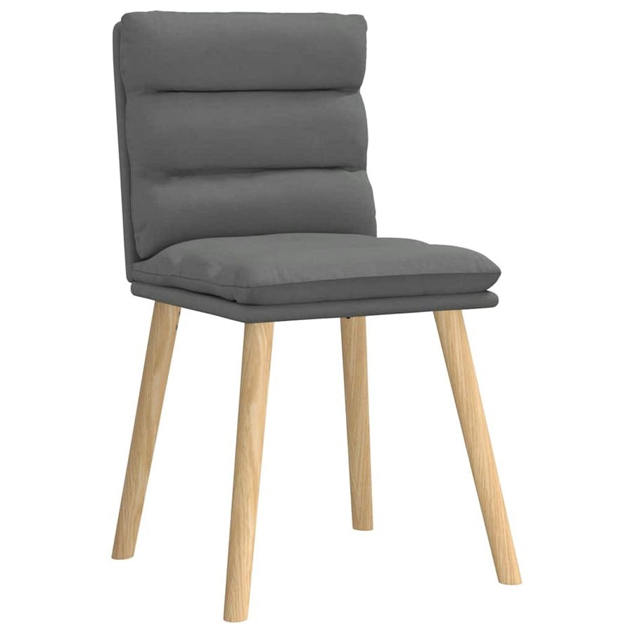 Eetkamerstoelen 2 st stof donkergrijs
