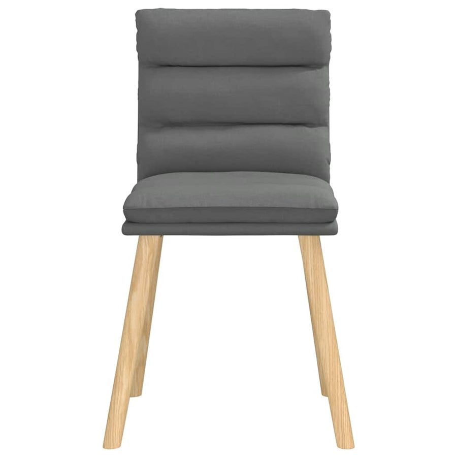 Eetkamerstoelen 2 st stof donkergrijs
