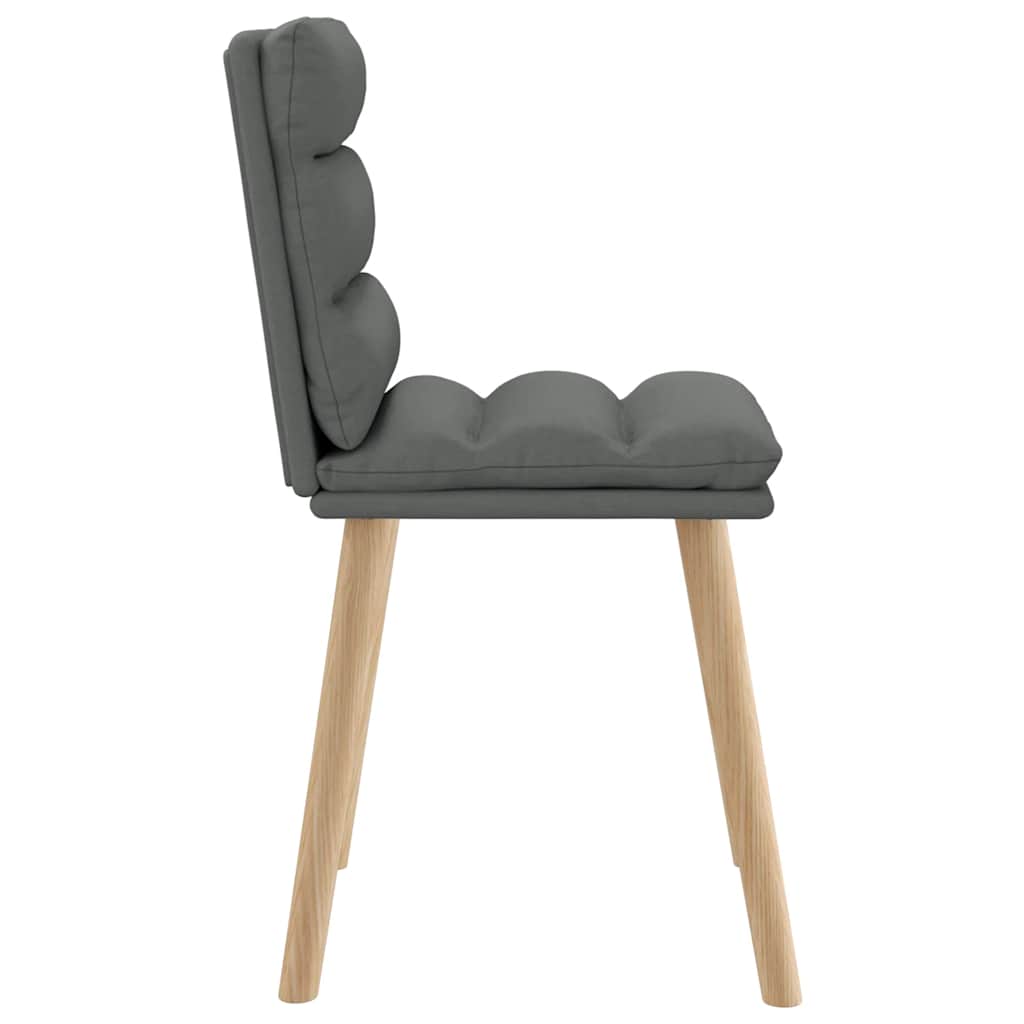 Eetkamerstoelen 2 st stof donkergrijs