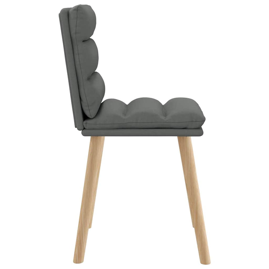 Eetkamerstoelen 2 st stof donkergrijs