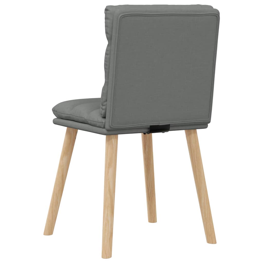 Eetkamerstoelen 2 st stof donkergrijs