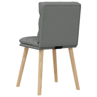 Eetkamerstoelen 2 st stof donkergrijs