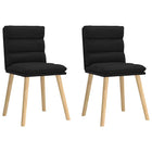 Dining chairs 2 pc fabric black