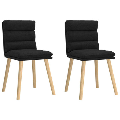 Eetkamerstoelen 2 st stof zwart