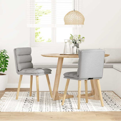 Eetkamerstoelen 2 st stof wolk grijs