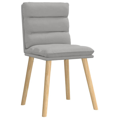 Eetkamerstoelen 2 st stof wolk grijs