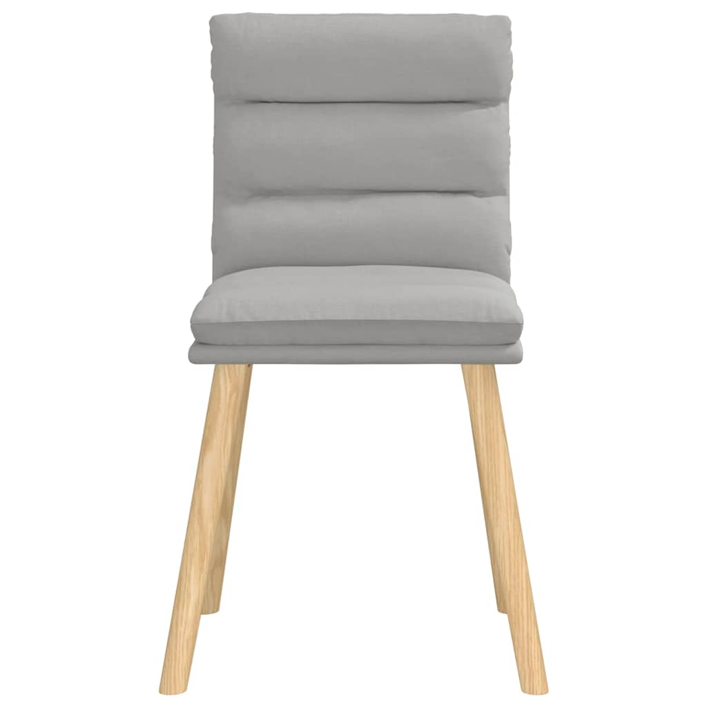 Eetkamerstoelen 2 st stof wolk grijs