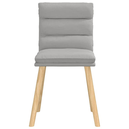 Eetkamerstoelen 2 st stof wolk grijs