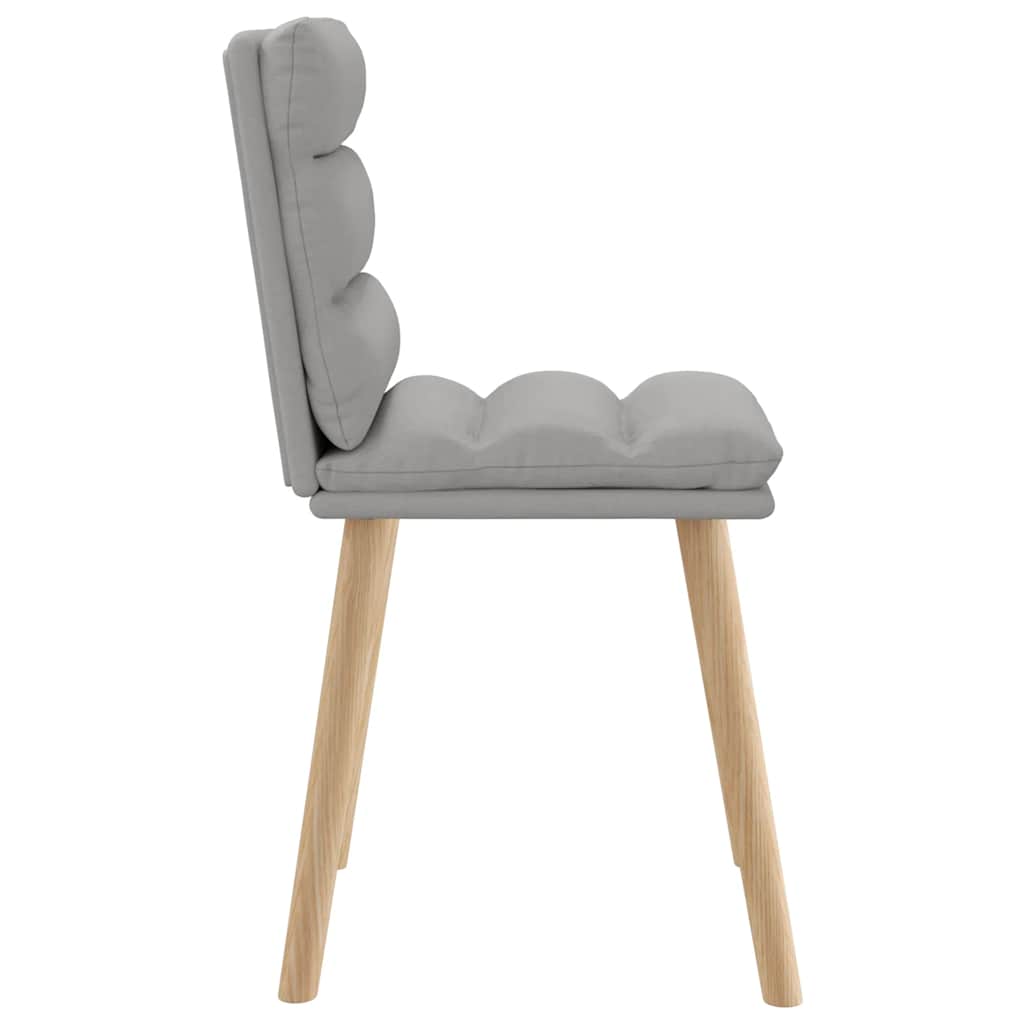 Eetkamerstoelen 2 st stof wolk grijs