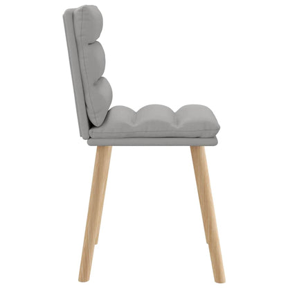 Eetkamerstoelen 2 st stof wolk grijs