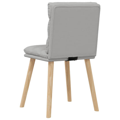 Eetkamerstoelen 2 st stof wolk grijs