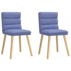 Dining chairs 2 pc fabric denim blue