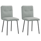 Eetkamerstoelen 2 st fluweel lichtgrijs 45x54x83 cm