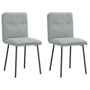 Dining chairs 2 pcs velvet light grey