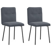 Dining chairs 2 pcs velvet dark grey
