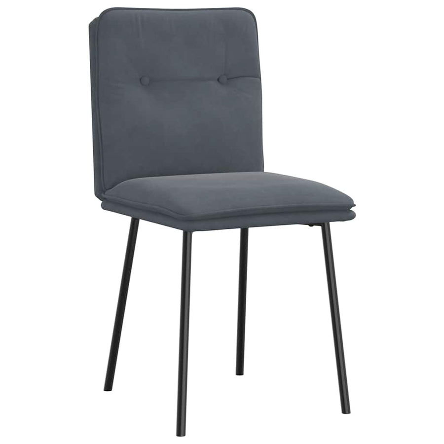 Eetkamerstoelen 2 st fluweel donkergrijs
