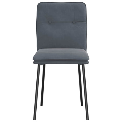 Eetkamerstoelen 2 st fluweel donkergrijs