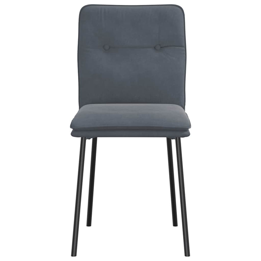 Eetkamerstoelen 2 st fluweel donkergrijs