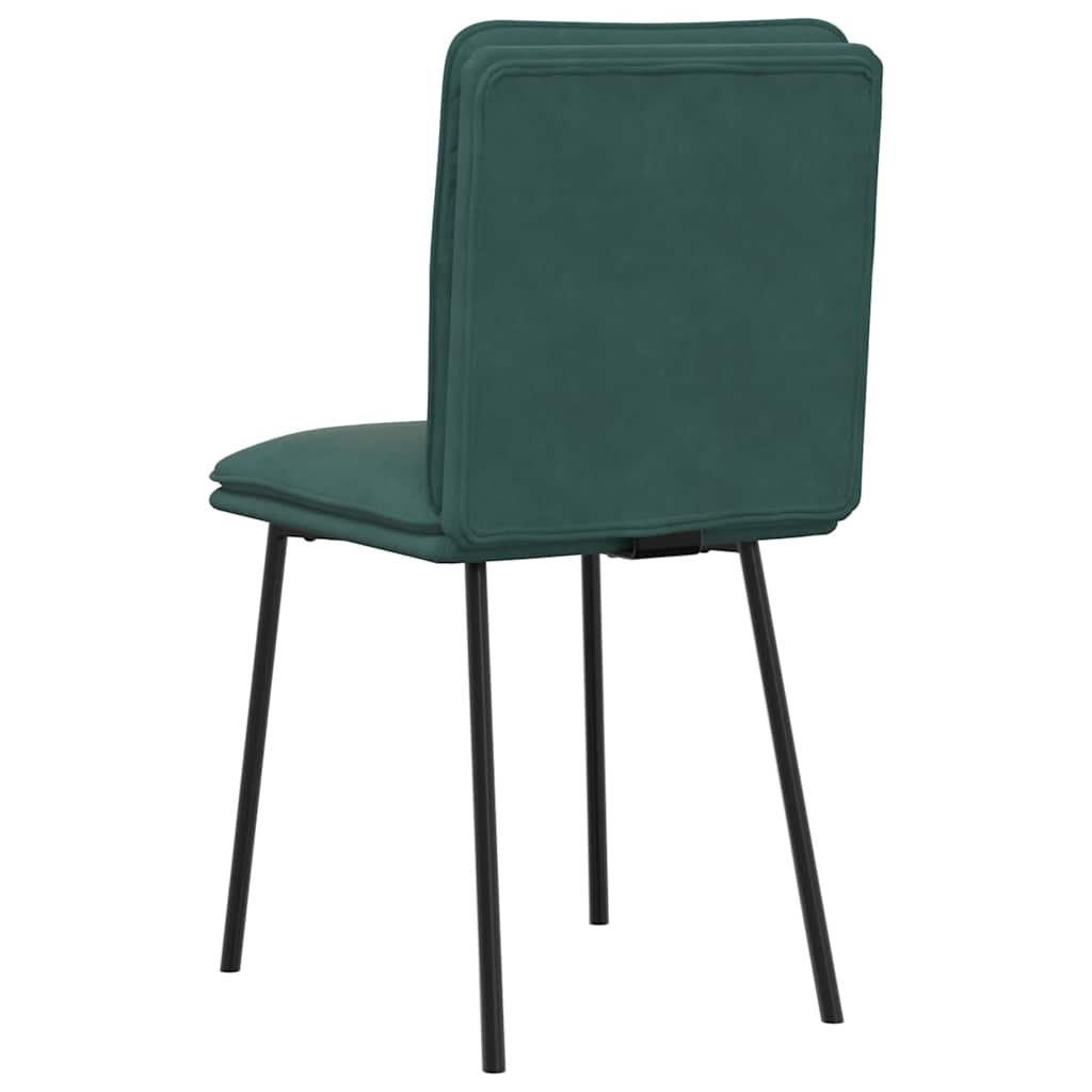Eetkamerstoelen 2 st fluweel donkergroen