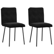 Dining Chairs 2 pcs Velvet Black
