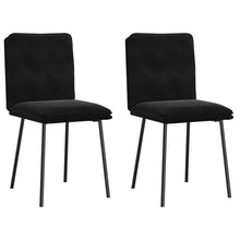 Eetkamerstoelen 2 st fluweel zwart