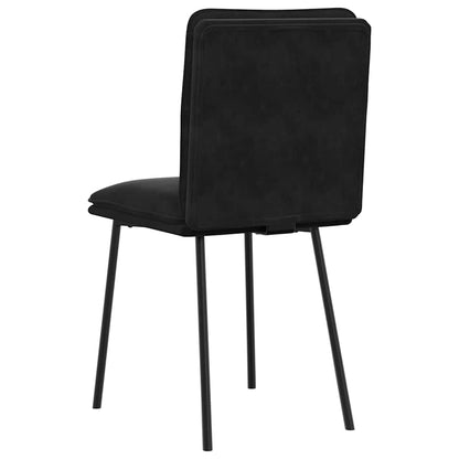 Eetkamerstoelen 2 st fluweel zwart