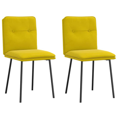 Eetkamerstoelen Fluweel 2 Geel