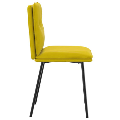 Eetkamerstoelen Fluweel 2 Geel