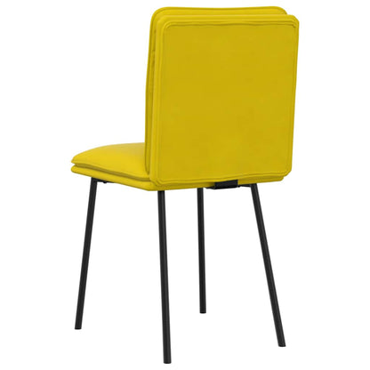 Eetkamerstoelen Fluweel 2 Geel