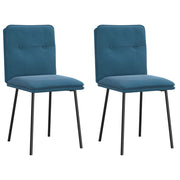 Eetkamerstoelen 2 st fluweel blauw 45x54x83 cm