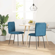 Eetkamerstoelen Fluweel 2 Blauw