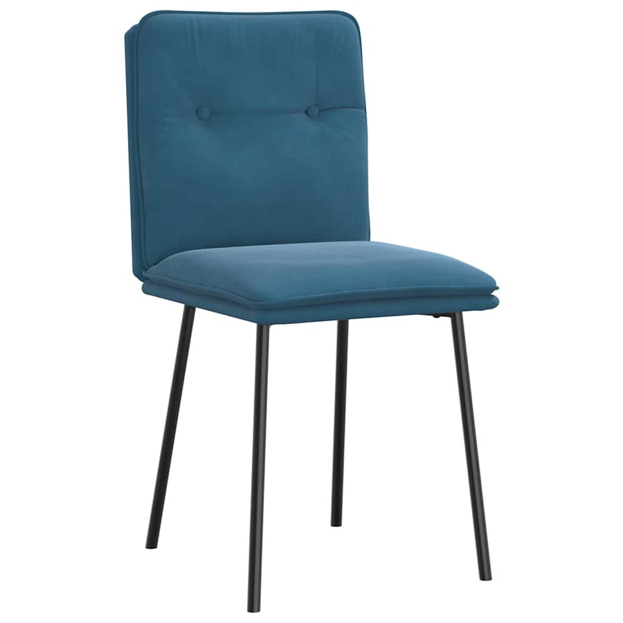 Eetkamerstoelen Fluweel 2 Blauw