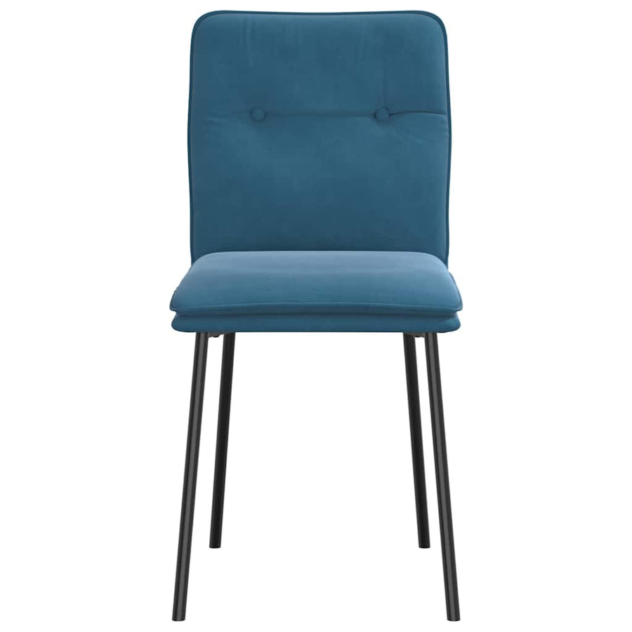 Eetkamerstoelen Fluweel 2 Blauw