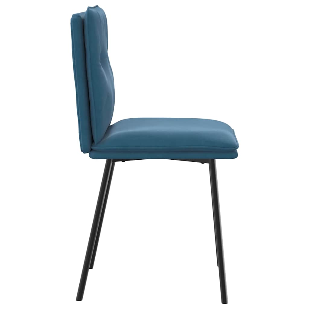 Eetkamerstoelen Fluweel 2 Blauw