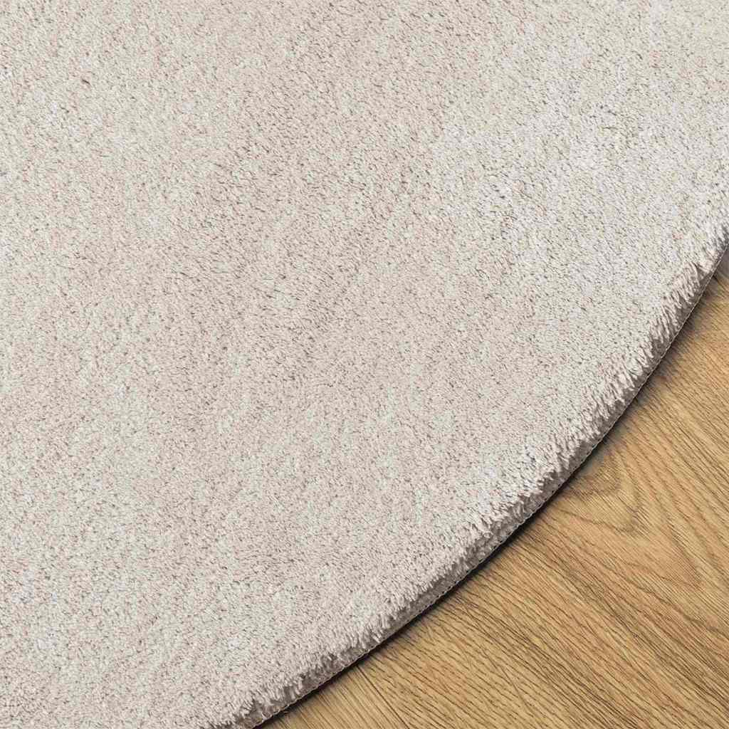Vloerkleden Ovaal HUARTE Zand 80 x 150 cm 100% Polyester