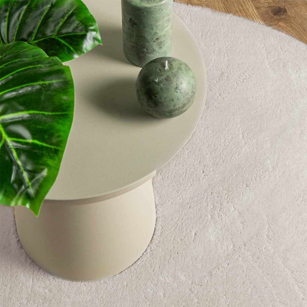 Vloerkleden Ovaal HUARTE Zand 80 x 150 cm 100% Polyester
