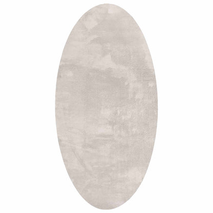 Vloerkleden Ovaal HUARTE Zand 80 x 150 cm 100% Polyester