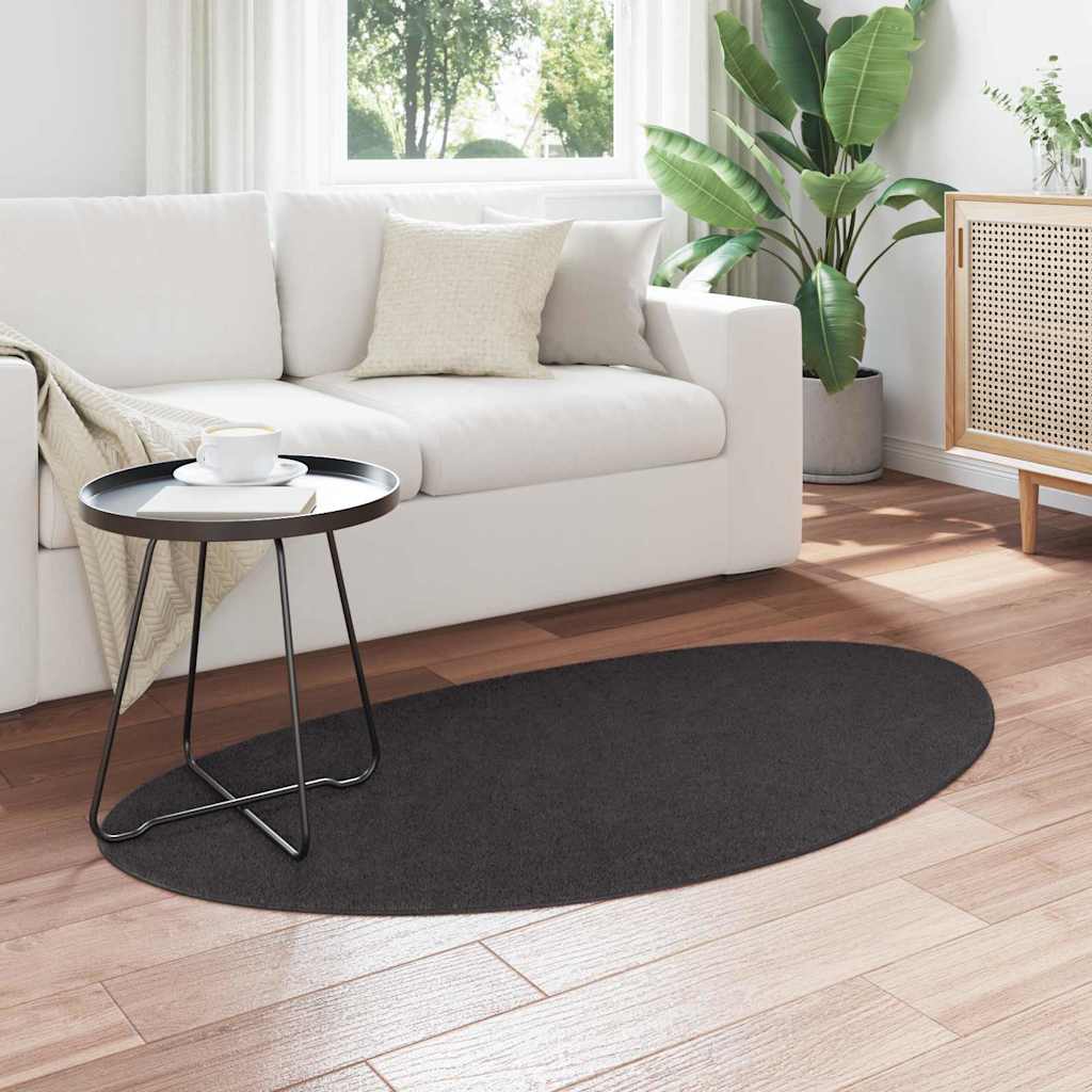 Tapijt HUARTE Antraciet 80 x 150 cm Polyester
