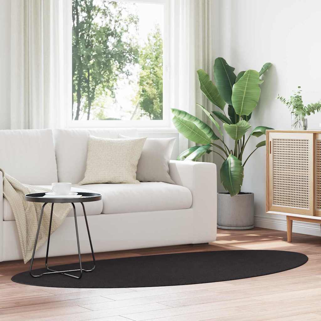 Vloerkleden HUARTE Zwart 100 x 200 cm Polyester