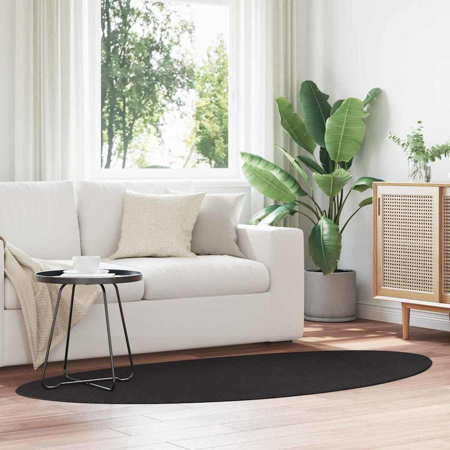Vloerkleden HUARTE Zwart 100 x 200 cm Polyester
