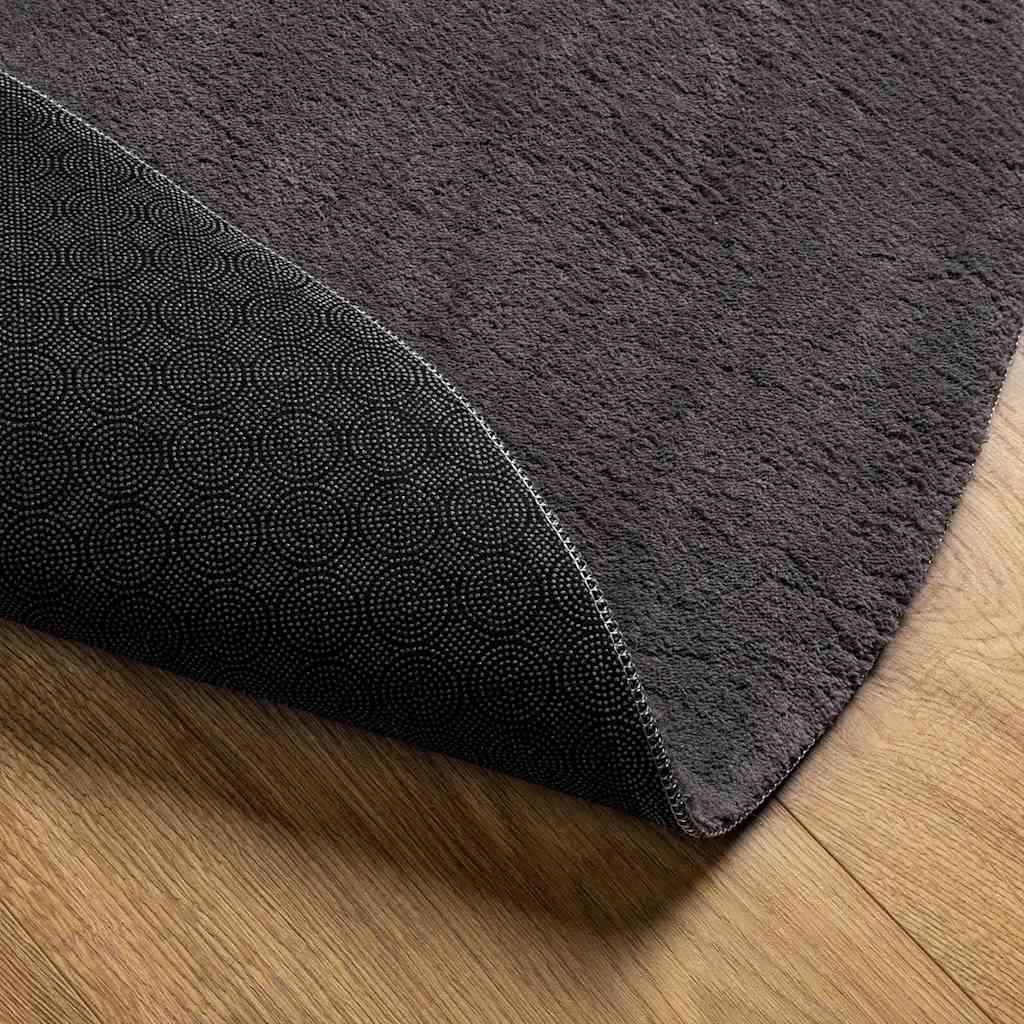 Vloerkleden HUARTE Antraciet 80 x 150 cm Polyester