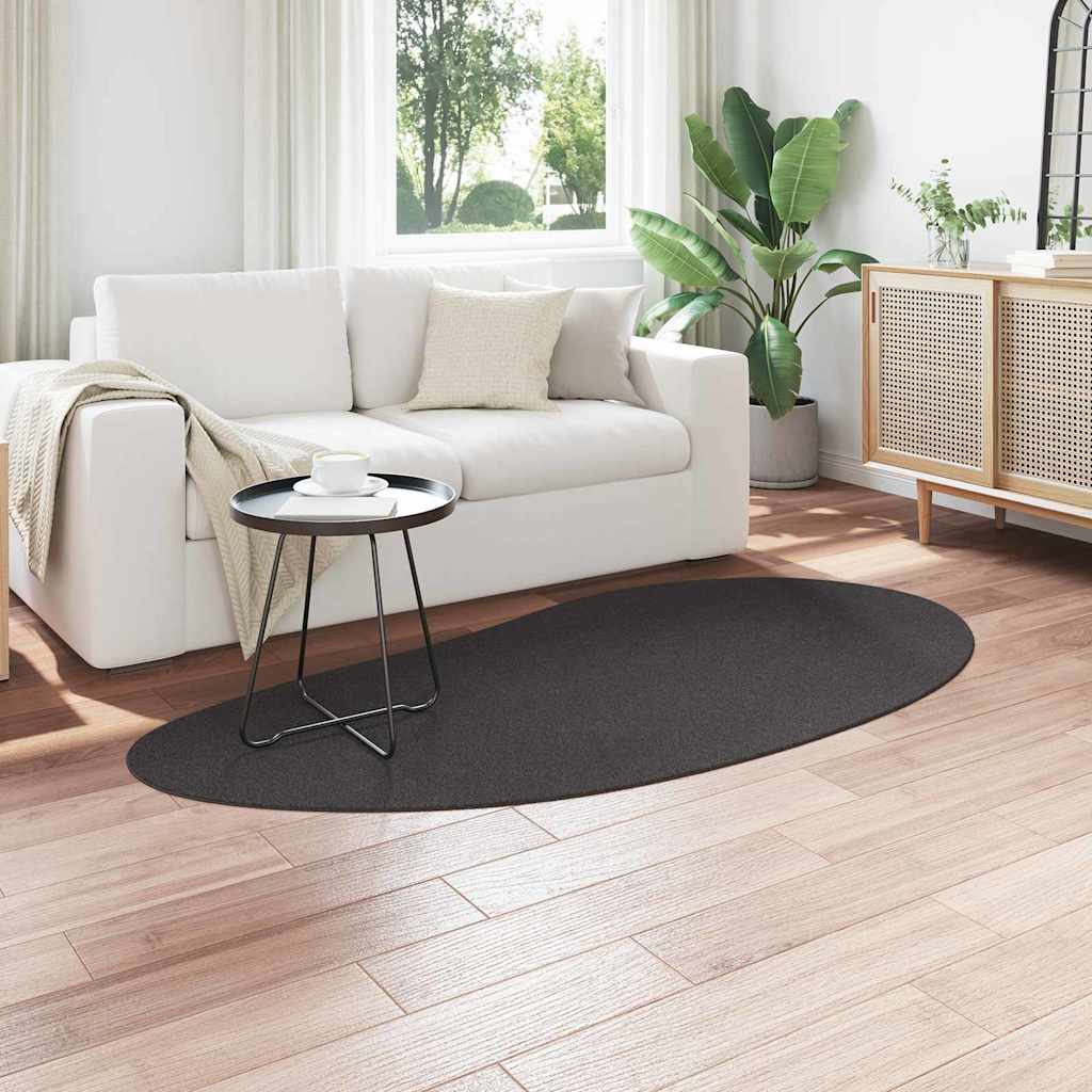 Vloerkleden HUARTE Antraciet 100 x 200 cm Polyester