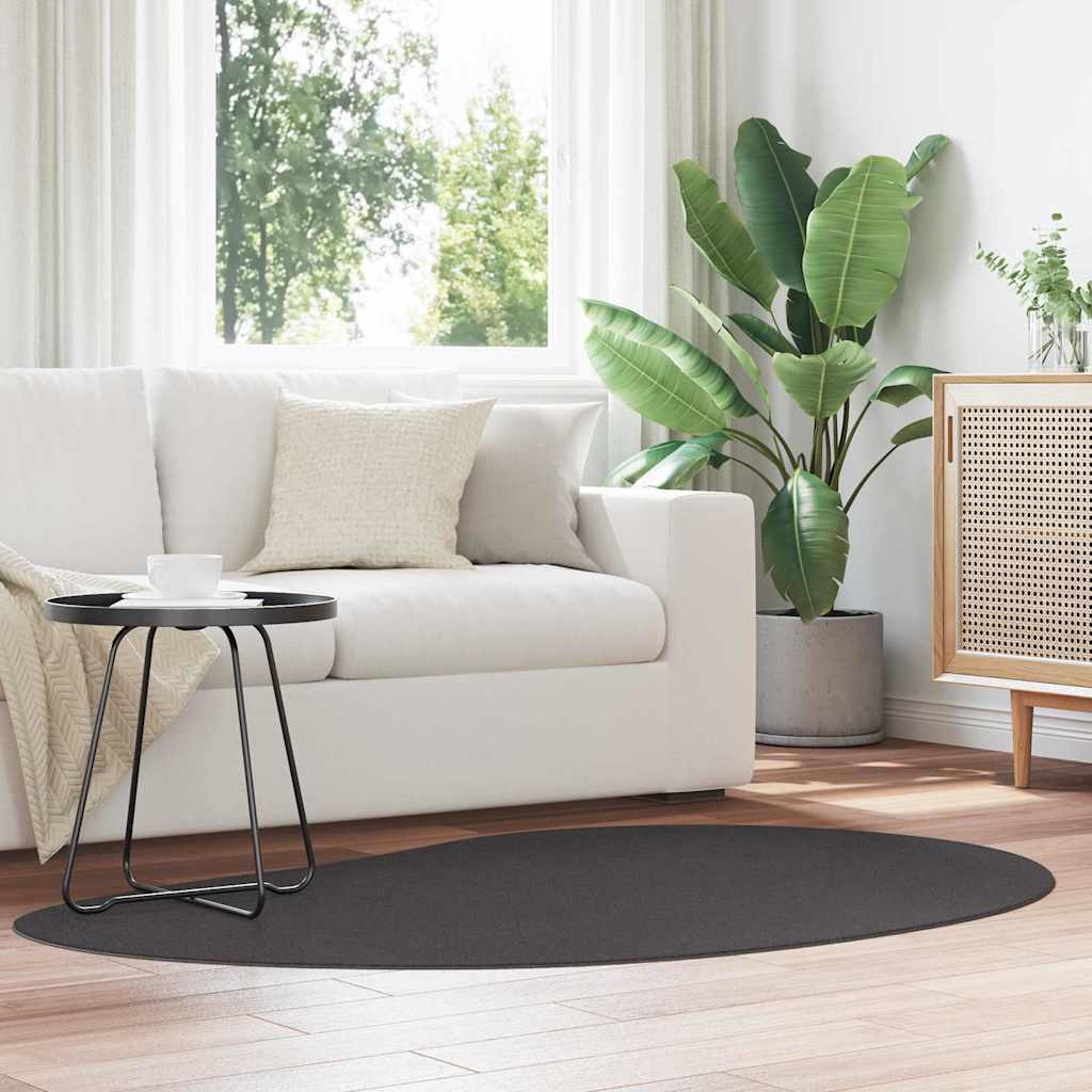 Tapijt HUARTE Antraciet 120 x 170 cm Polyester