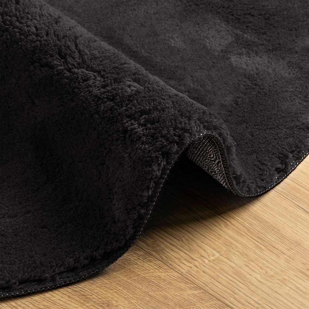Vloerkleden HUARTE Zwart 80 x 150 cm Polyester