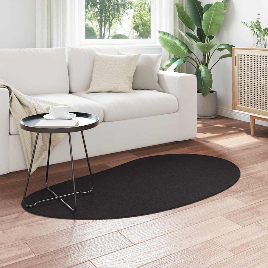 Vloerkleden HUARTE Zwart 80 x 150 cm Polyester